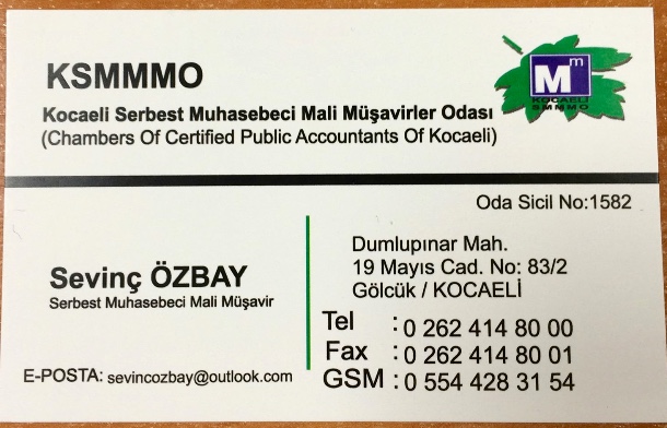 Mali Müşavir Sevinç ÖZBAY